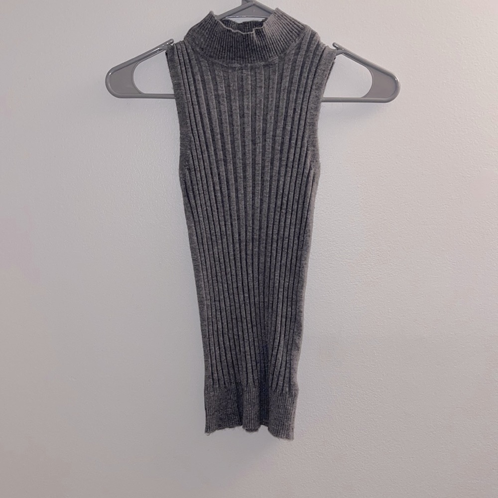 Shein Gray Ribbed Sweater Tank